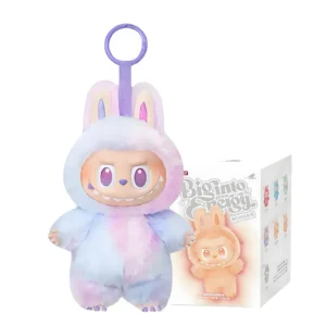 Labubu Bleu & Rose clair – Figurine avec boîte